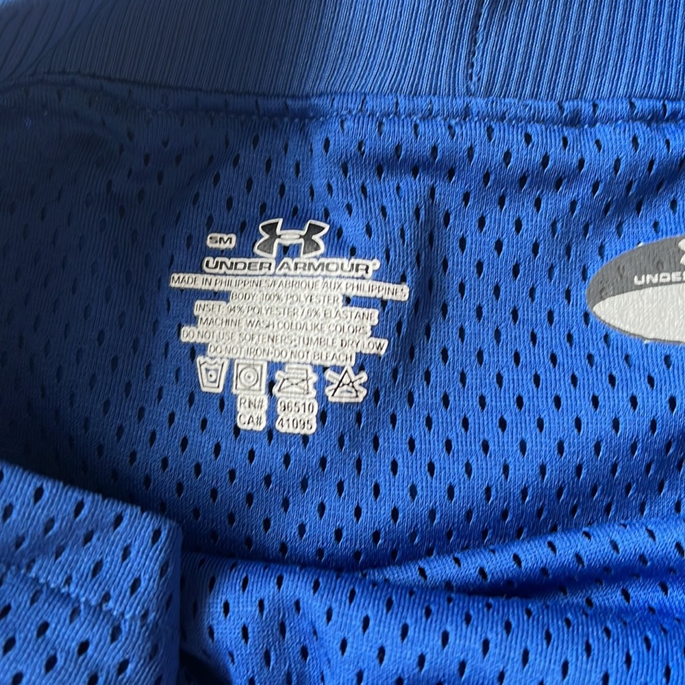 Under Armour Blue Athletic Shorts, lightly worn - Picture 5 of 7